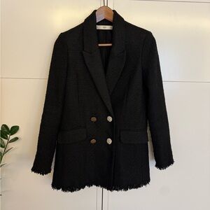 Women's Black Tweed Blazer
